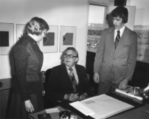 3 people in office, early credit union days from 1973